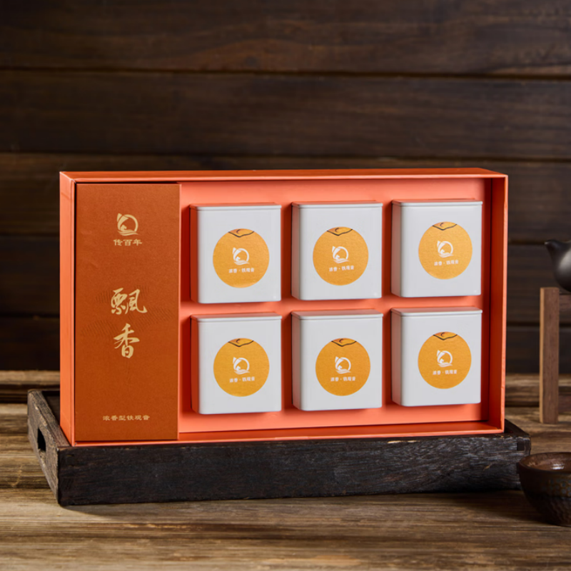 传百年茶叶[飘香] 烘焙铁观音浓香型 180g/盒(7.5g*24泡)高清大图