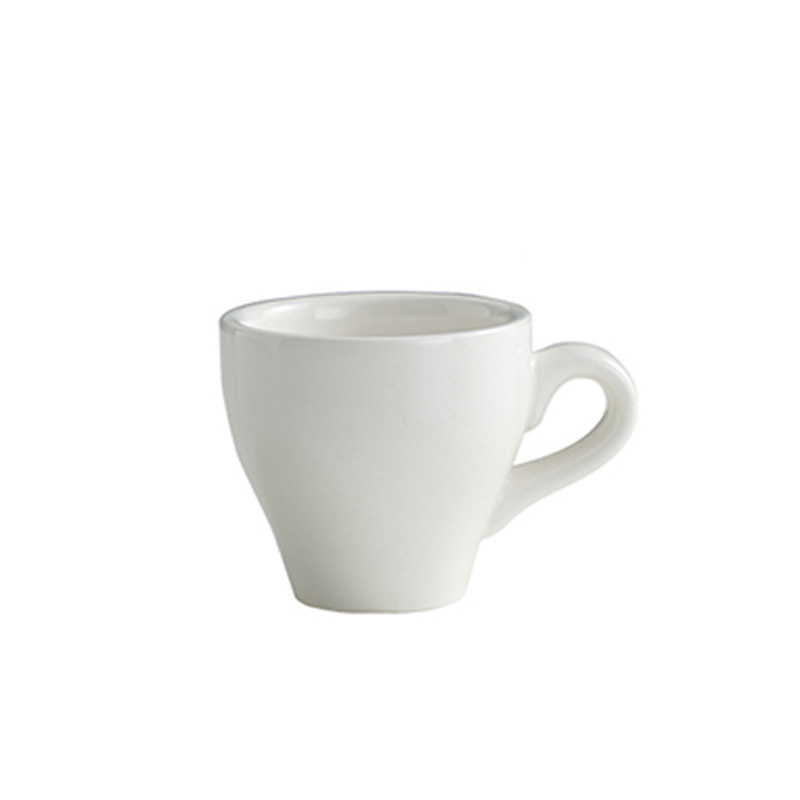 九土 陶瓷咖啡杯 简约白 小号 杯子+碟子 (计价单位:套)