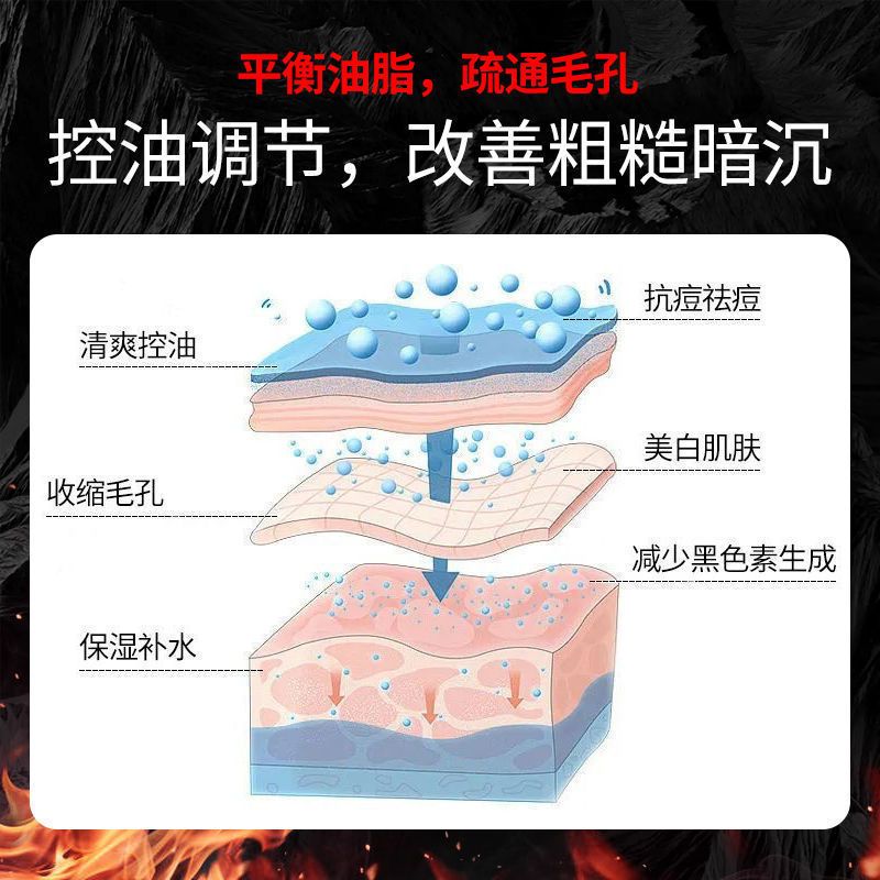 欧莱雅男士洗面奶男控油祛痘印去黑头除螨虫收缩毛孔洁面乳膏学生 []抗黑头50g+火山岩50g
