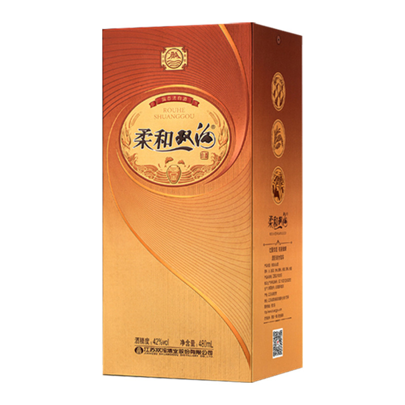 双沟 柔和双沟金装 42度 480ml*6瓶 整箱装 浓香型白酒