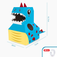 恐龙纸箱可穿纸板模型儿童纸皮玩具手工制作diy动物穿拼装幼儿园问答