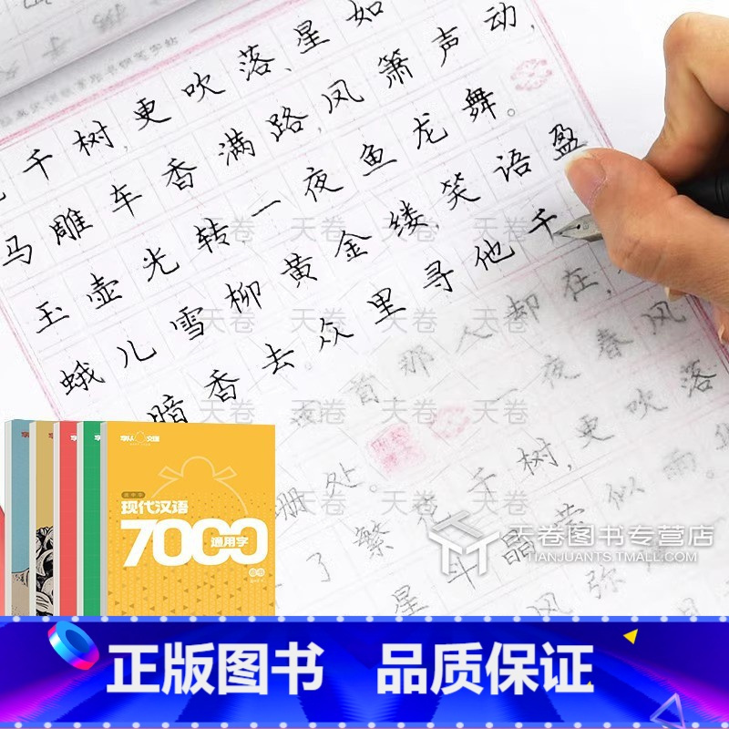 5本套 [正版]套装共5本庞中华钢笔字帖成人练字帖现代汉语7000字楷书字帖行书字帖庞中华初学者学生同步临摹字帖正楷楷书