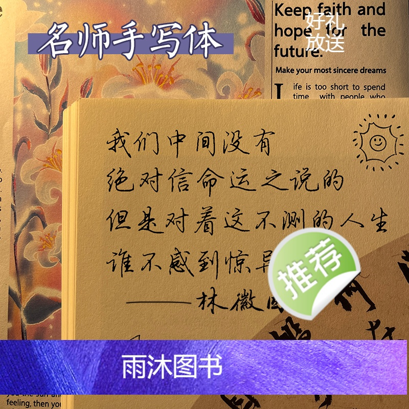 [荆霄鹏4本]林徽因+纳兰性德+飞花令+佳文如梦(赠钢笔+墨囊+1笔6芯) [正版]墨点荆霄鹏楷书行楷字帖练字成年男生女