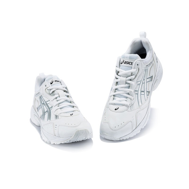 亚瑟士 ASICS GEL-100TR男女复古时尚运动休闲鞋情侣鞋1023A012-101 白色/银色 43.5