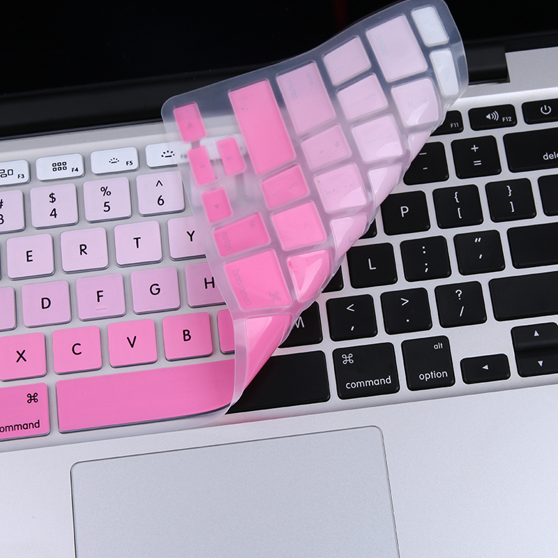 HIGE/苹果笔记本键盘膜 Mac/pro/air键盘膜 Mac12英寸/新款pro13无Touchbar通用 粉白色
