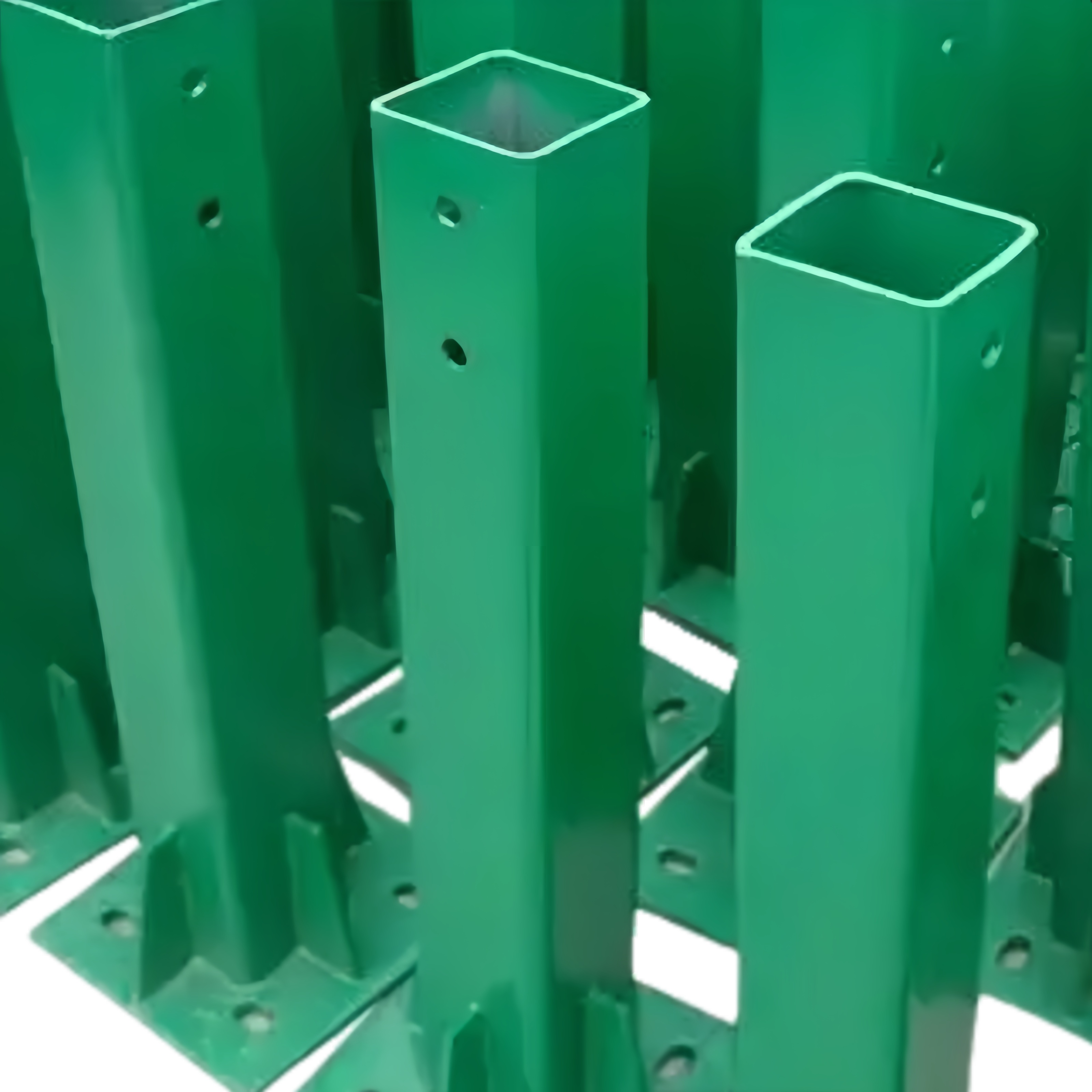 途务 防护栅栏钢立柱 带法兰盘高度1800mm 根高清大图