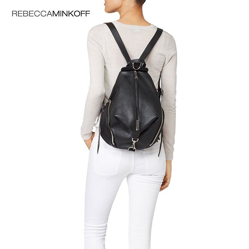 [直营]瑞贝卡·明可弗(Rebecca Minkoff) 中号Julian真皮可调节双肩背包
