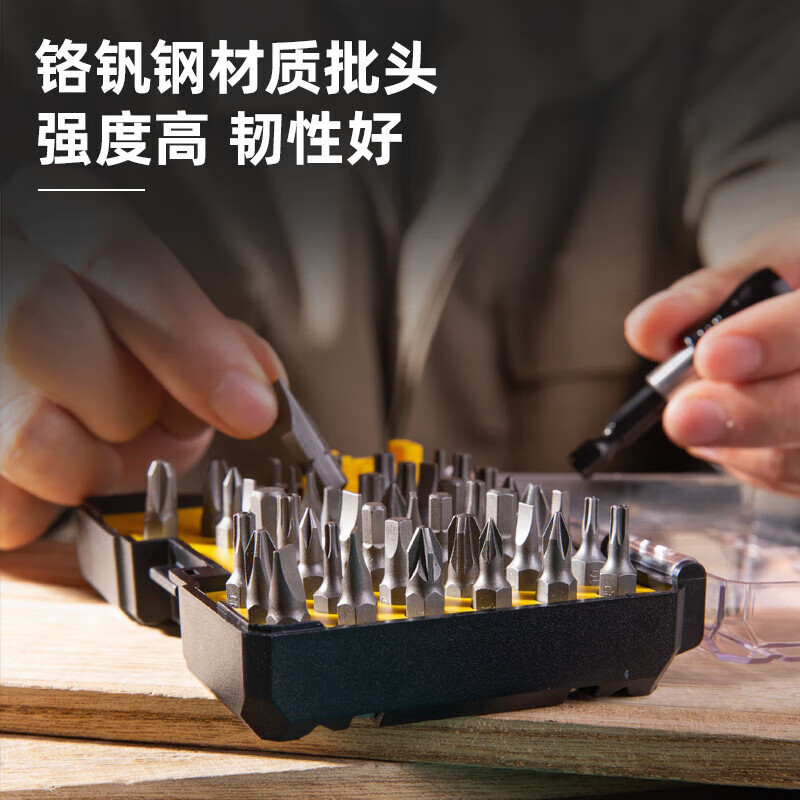 得力(deli)DL250045批头45件套 6.3mm系列 带连接杆可配电钻使用 无手柄1套