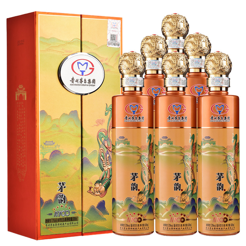 贵州茅台集团 茅韵N100 53度酱香型白酒礼盒 500ml*6瓶整箱装
