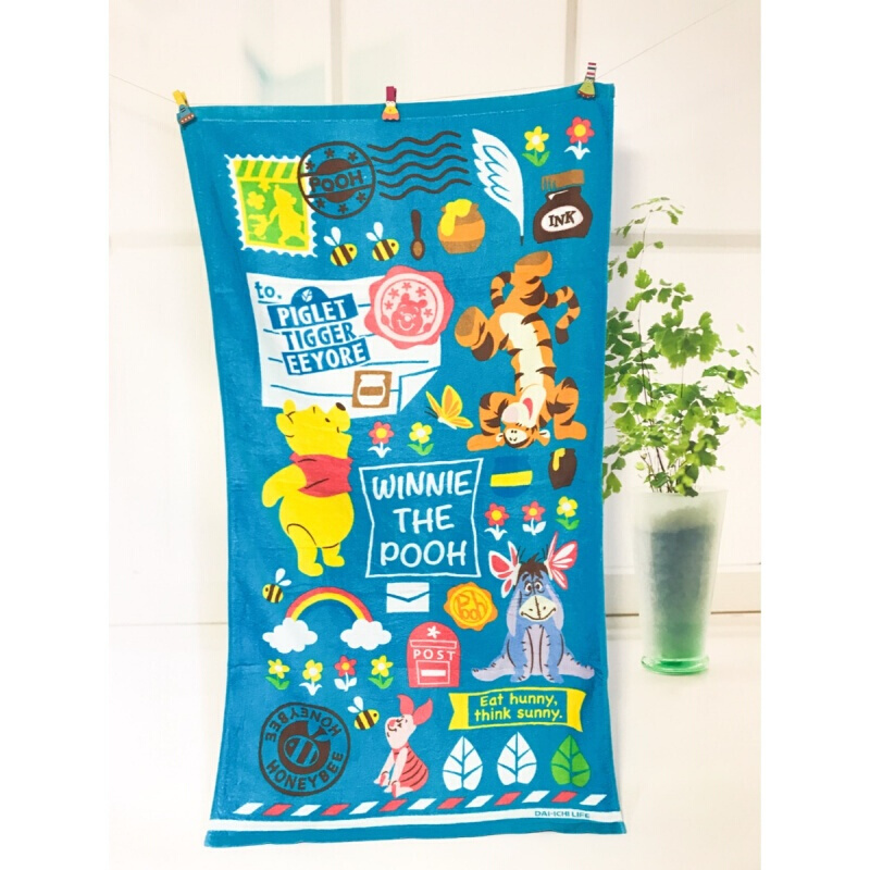 棉浴巾苏菲娅卡通迪s尼海边苏菲亚儿童毛巾浅棕色60x120cm