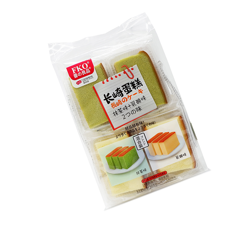 FKO番の良品长崎蛋糕(4片抹茶味+4片乳酸味)260g