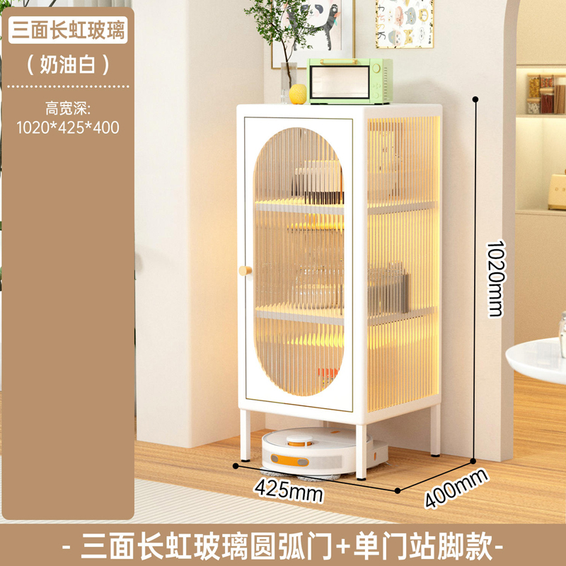 鑫欧驰 奶油风厨柜家用矮柜鞋柜餐边柜铁艺收纳柜置物柜茶水柜酒柜客厅靠墙储物柜
