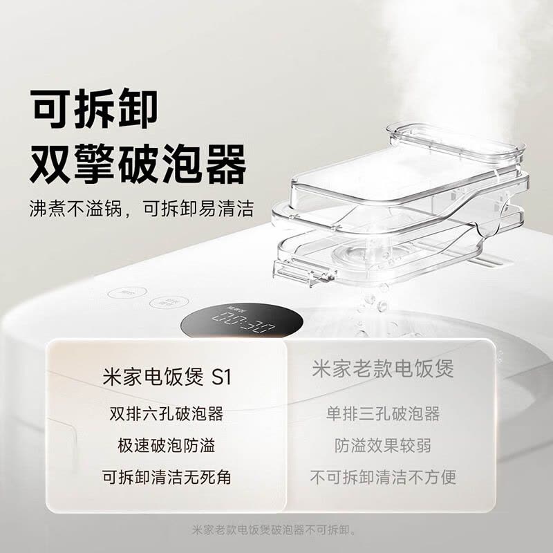 小米(MI)IH电饭煲S1 5L 米家多功能电饭锅家用3-4个人煮饭锅煮粥锅 智能预约 不粘锅内胆大容量烧饭图片