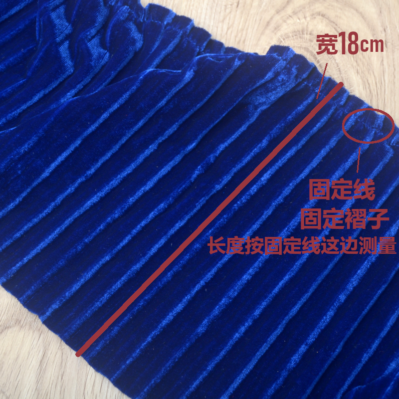 丝绒百褶花边毛衣夹克裙摆配件服装辅料DIY手工布艺材料厚花边_501