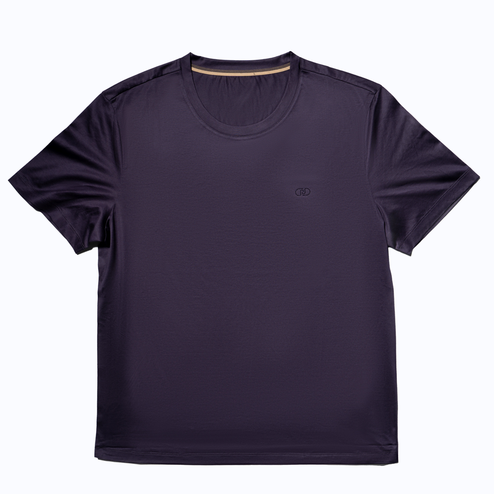 尘界男士短袖T恤衫2025夏季款时尚休闲纯色圆领衫高清大图