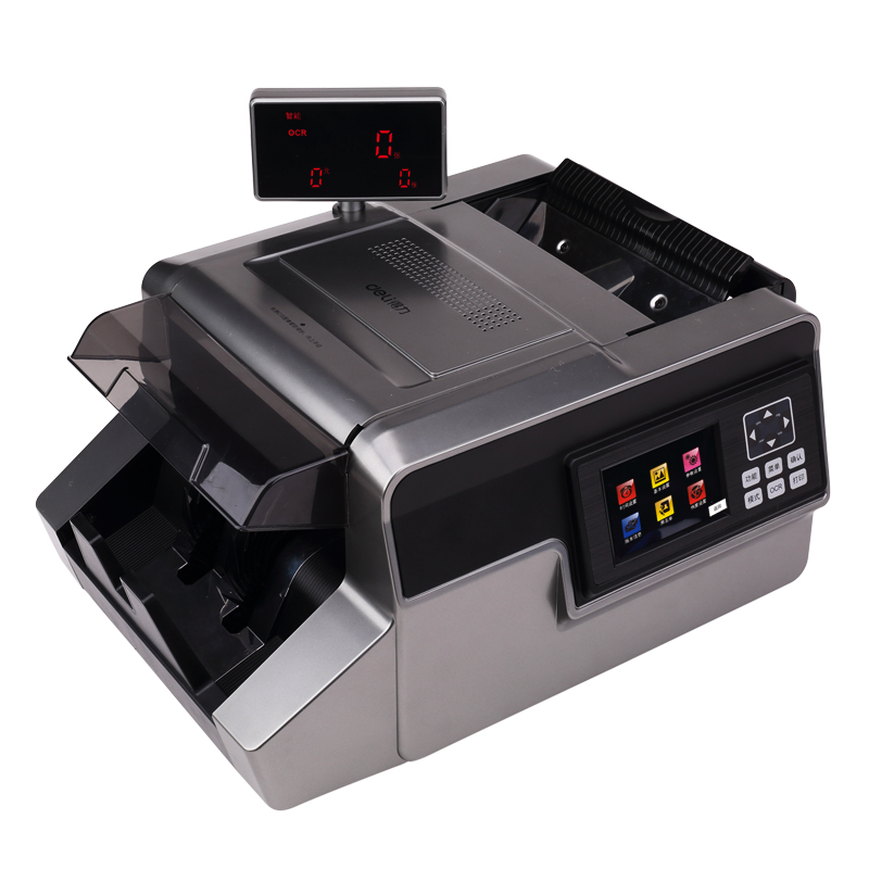 得力2127点验钞机银灰