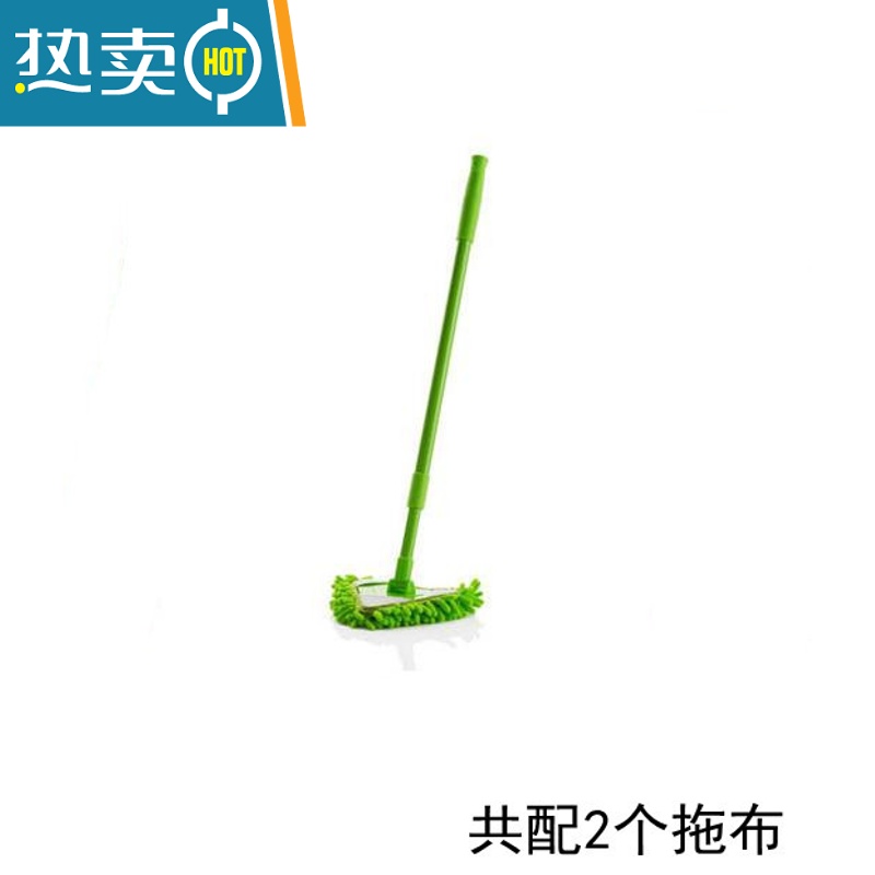 敬平可伸缩雪尼尔玻璃窗擦窗器工具玻璃清洁器墙壁瓷砖天花板清洁拖把 绿色 共配2块拖布 送1个布共3个拖布擦玻璃擦玻璃器高清大图