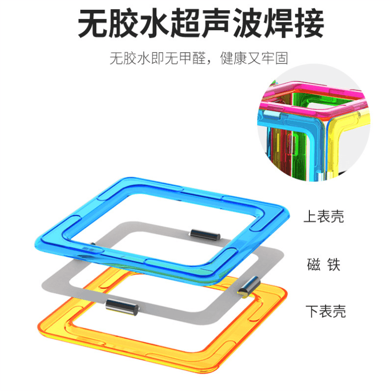 育霖磁力片儿童拼装磁力棒磁力积木磁性磁铁玩具男孩女孩3-6-9-12岁 小扇形图片