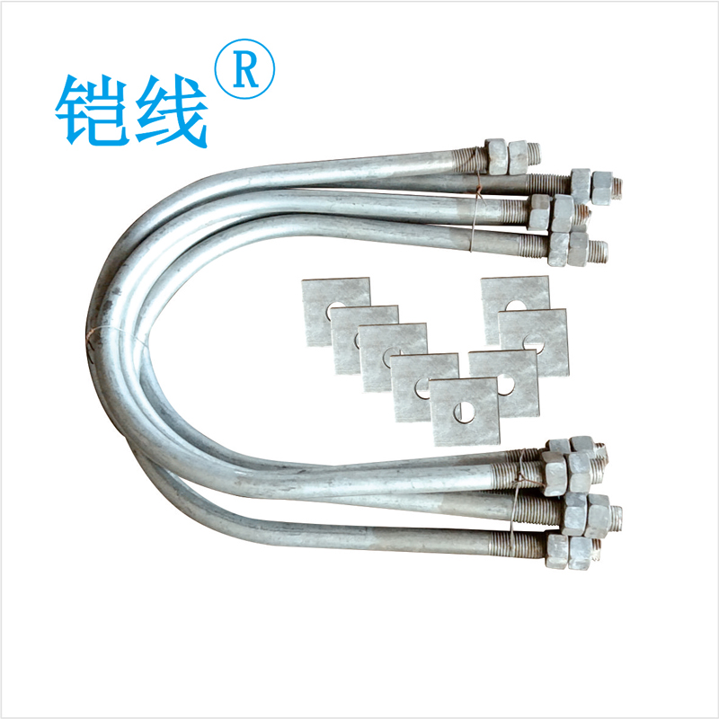 铠线 地埋拉盘U型螺栓(冷镀)φ22*300/套高清大图