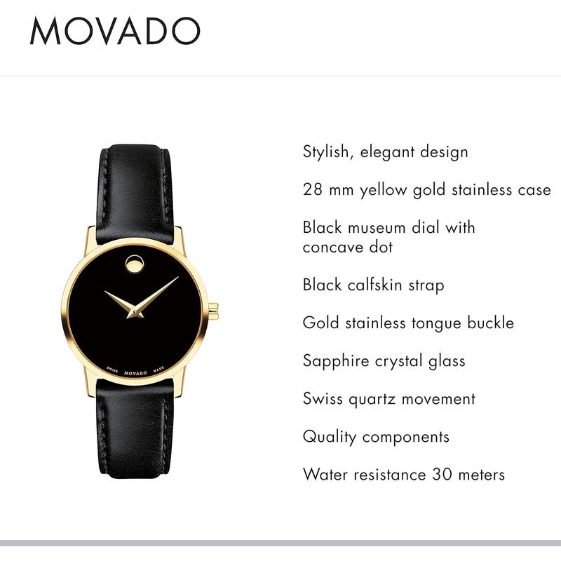 Movado女士石英防水商务简约经典瑞士工艺mm女士礼物手表高清大图