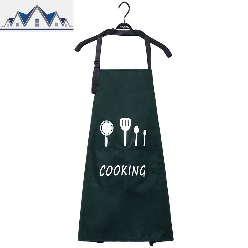 围裙罩衣女韩版家用厨房大人男士时尚防水防油围兜工作服做饭围腰 三维工匠图片