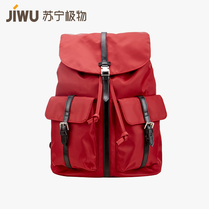 苏宁极物旅行包 女式英伦风休闲双肩旅行背包双肩包