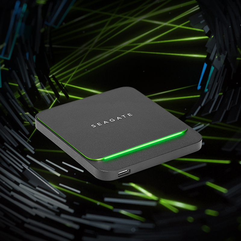 希捷(Seagate) 固态移动硬盘 1TB PSSD Type-C 酷鱼飞翼 绿光侠 高速便携 金属外壳 迷你小型