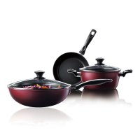 JOHN BOSS 博特-健康锅具三件套 HG-GB3222 家用不粘30cm炒锅+22cm汤锅+22cm煎锅