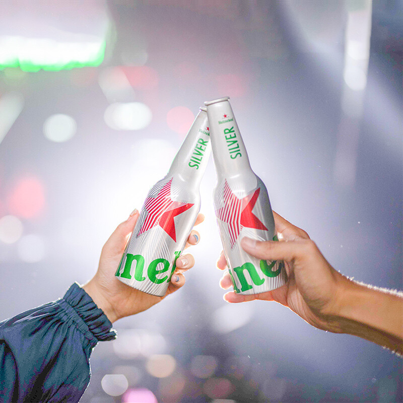 喜力星银(Heineken Silver)铝瓶啤酒 330ml*24瓶 整箱装高清大图