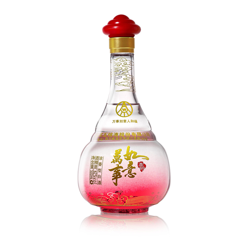 五粮液股份 万事如意 人和福 500ml 单瓶装 42度浓香型 白酒