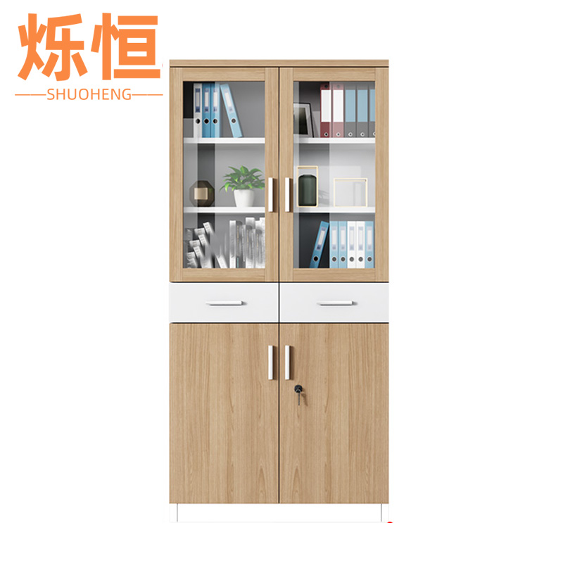 烁恒书柜两门书柜A款 组高清大图