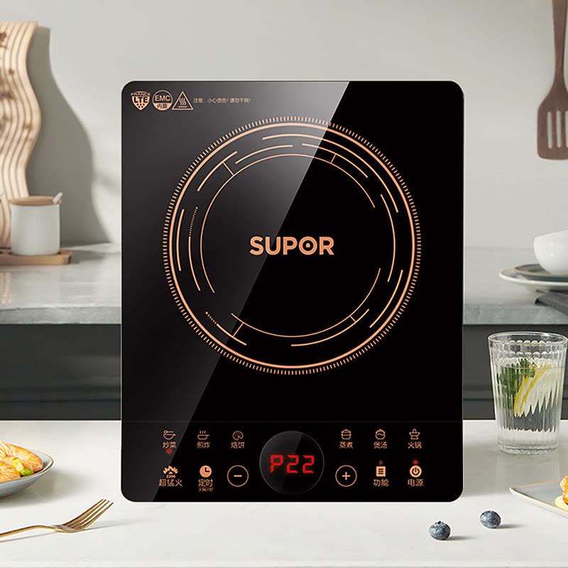 苏泊尔(SUPOR)电磁炉家用火锅智能滑控大功率爆炒家用多功能过热断电电磁灶C22-IH9E32S图片