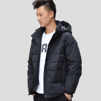 中国李宁(LI-NING)运动羽绒服男士2018秋冬训练系列休闲时尚短款连帽防风保暖羽绒服常规款上衣外套
