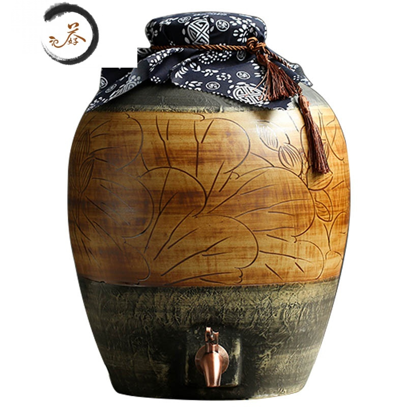 haoyangdao景德镇陶瓷酒坛密封存酒缸50斤30斤酒壶酒罐酒瓶白酒家用