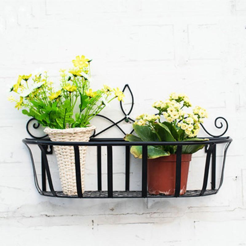 铁艺花架壁挂花架装饰墙壁花篮挂篮阳台花架花盆架绿萝植物花架小号
