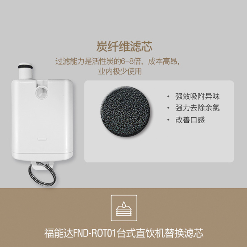 福能达 FND-ROT01台式直饮净水器 碳纤维滤芯配件