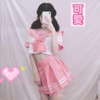 jk制服jk制服不良少女日系粉色软妹JK制服裙水手服日本短袖学生套装