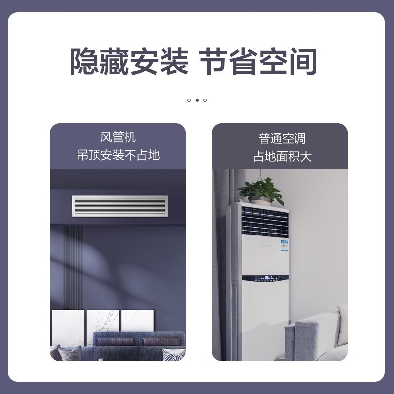 格力(GREE)[新款]大1匹K+系列中央空调 家用一拖一风管机 变频一级能效 卧室冷暖FGR2.6Pd/KNh-N1高清大图