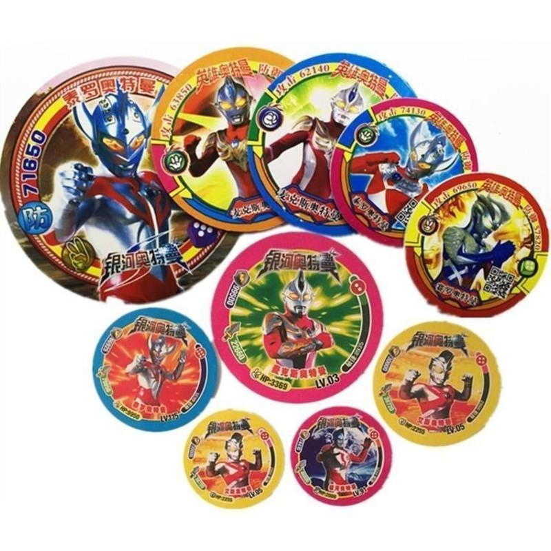 罗布奥特曼卡片赛罗塑料加厚圆卡vip圆形游戏卡片儿童玩具奥特曼塑料