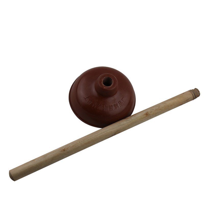 木柄老式马桶吸皮搋子拔子吸水管道疏通器通马桶抽子