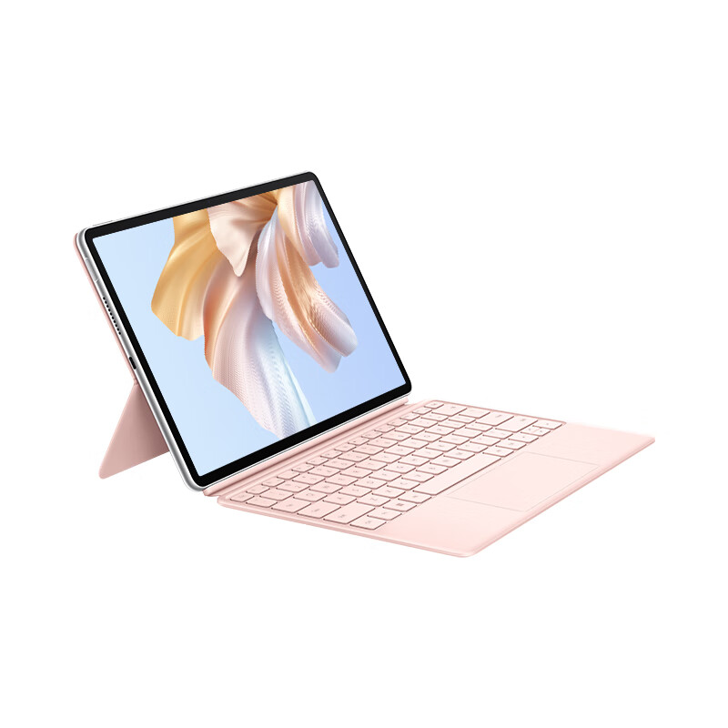 华为二合一笔记本电脑HUAWEI MateBook E GO 2022款 16G 512G LTE 12.35英寸 2.5K护眼全面屏 轻薄办公本 雪域白+樱语粉键盘高清大图