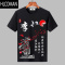 HLCOMAN中国风百家姓男士t恤水墨画姓氏定制名字圆领修身短袖上衣服夏季