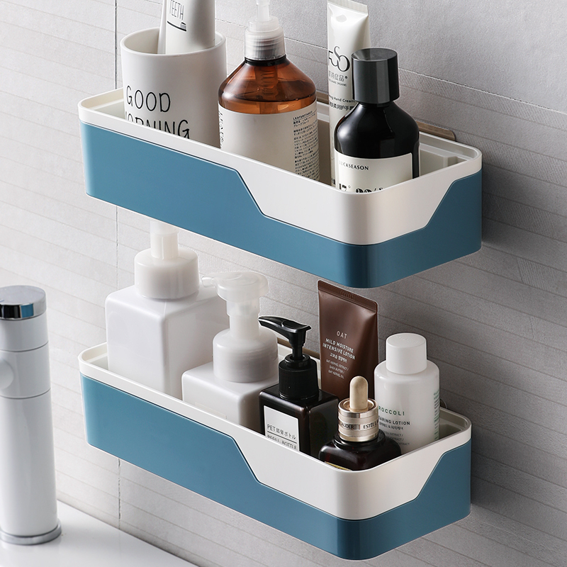 卫生间置物架洗手间壁挂式免打孔墙上浴室收纳架厕所洗漱台挂架子