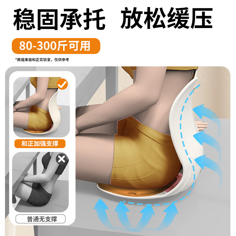 和正护腰坐垫腰靠垫 人体工学座姿椅 腰背一体 久坐支撑腰部靠背 护腰坐垫 HZ-CS-3高清大图