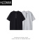 HLCOMAN美式小众cleanfit半拉链短袖T恤男潮牌简约宽松百搭体恤
