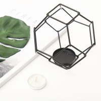 [OknanaHome]北欧铁艺烛台风灯摆件 欧式玻璃复古蜡烛装饰饰品
