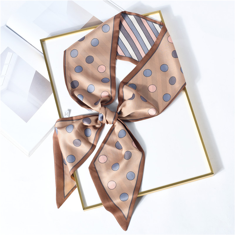 美帮汇新款首周两件5折 细窄小长条小丝巾春秋款日系气质装饰长丝带绑带高清大图