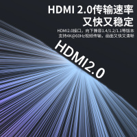 晶华 HDMI线2.0版 4K数字高清线3D视频线 电脑笔记本机顶盒连接电视投影仪显示器合金精英版3米 H610H