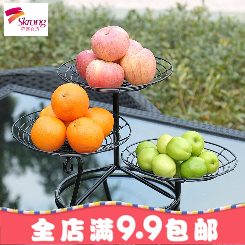 水果盘客厅创意家用果盘创意现代客厅茶几多功能欧式简约现代多层