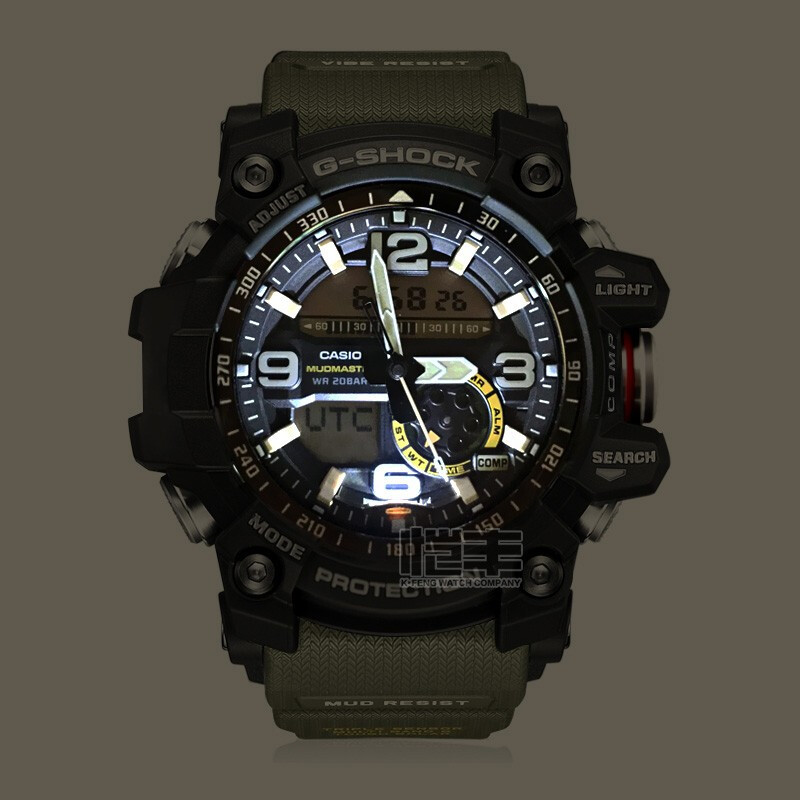 卡西欧casio男表小泥王gshock双重感应运动双显运动男士手表石英表男